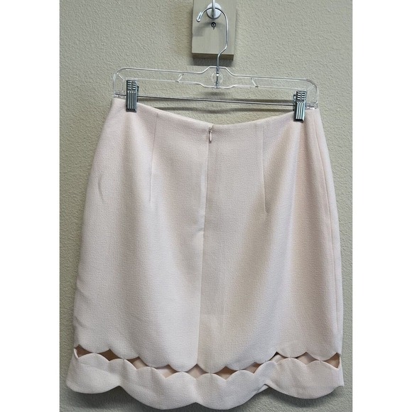 Club Monoco Atrina Skirt Size 8 Pink Pearl Scalloped Cutout Hem NEW - Picture 5 of 13